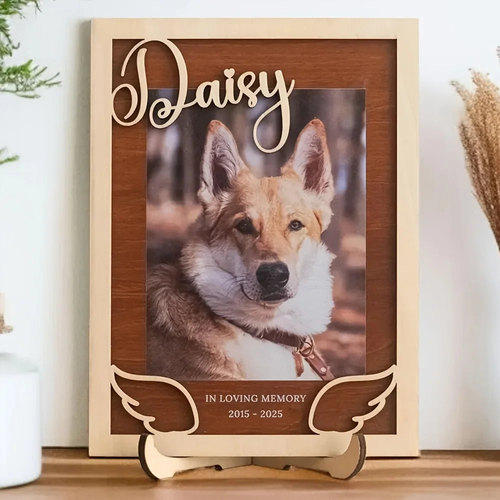 Personalized Pet Memorial Frame 🐾 Custom Dog Photo Keepsake with Name & Date