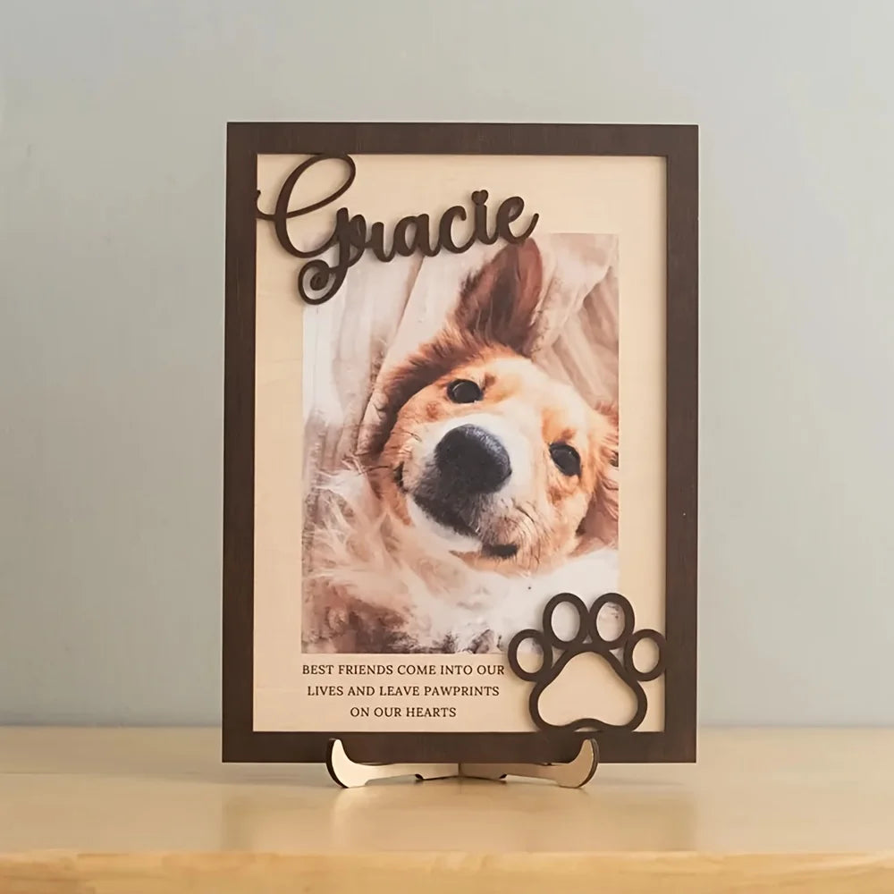 Personalized Pet Memorial Frame 🐾 Custom Dog Photo Keepsake with Name & Date