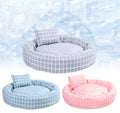 Cozy Grid Pet Bed – Soft Plush Kennel for Dogs & Cats