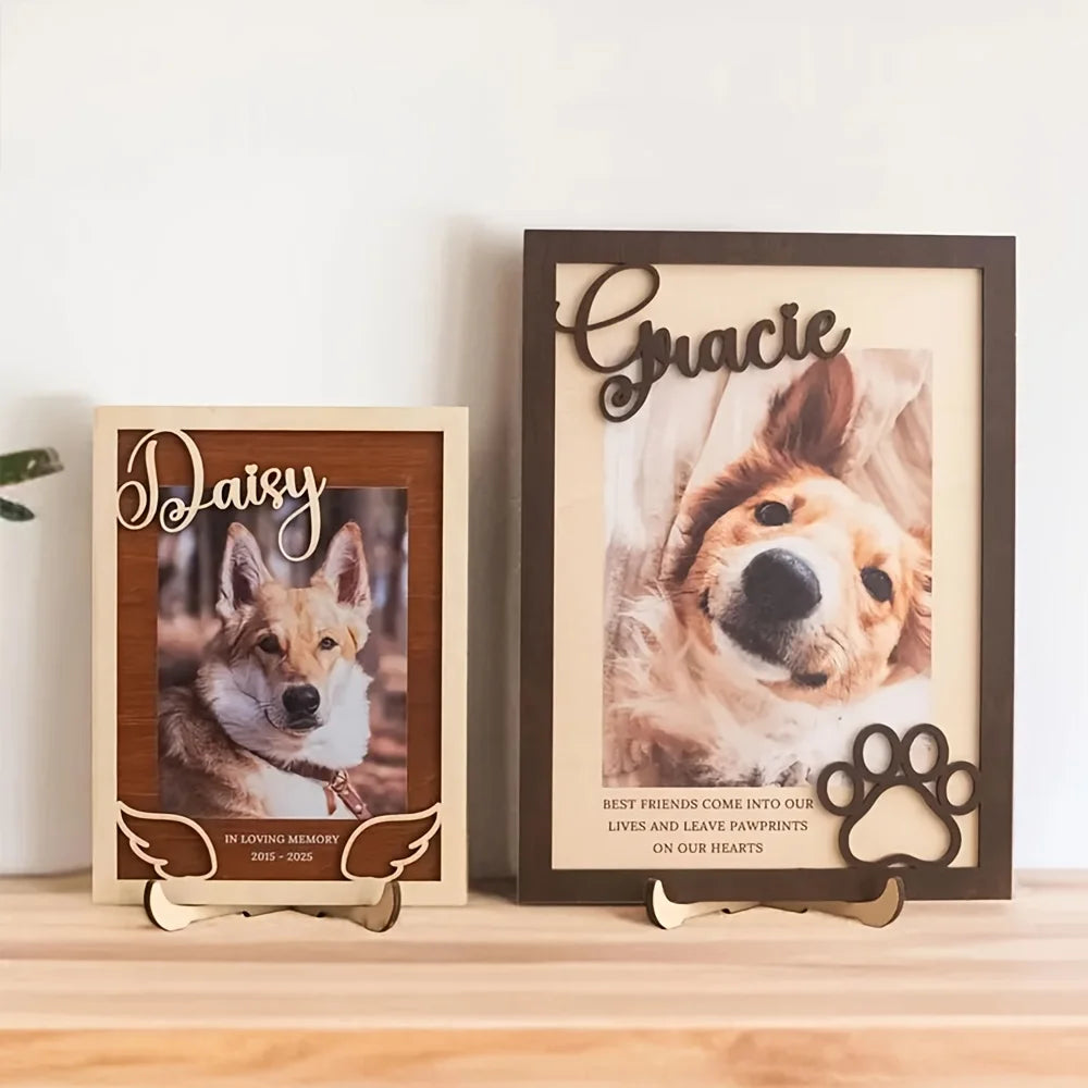 Personalized Pet Memorial Frame 🐾 Custom Dog Photo Keepsake with Name & Date
