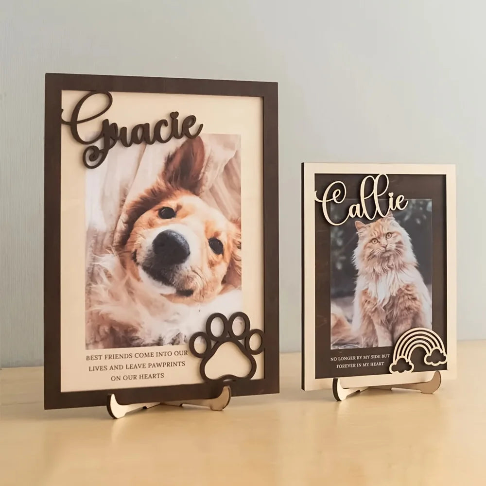 Personalized Pet Memorial Frame 🐾 Custom Dog Photo Keepsake with Name & Date