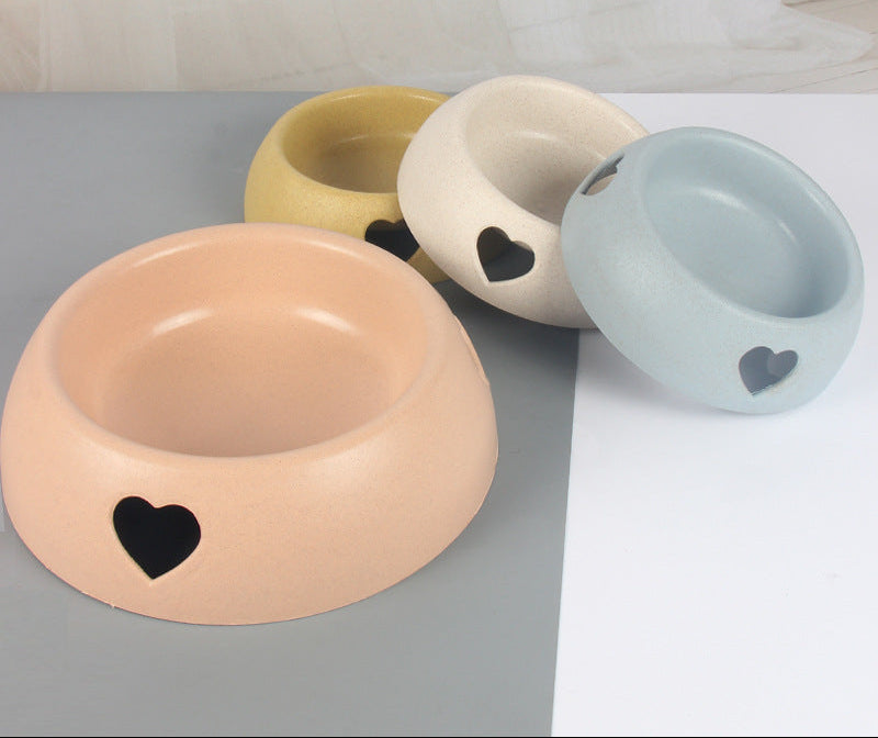 The Squeaky Coco Heart Bowl – Cute Pastel Dog & Cat Feeding Bowl