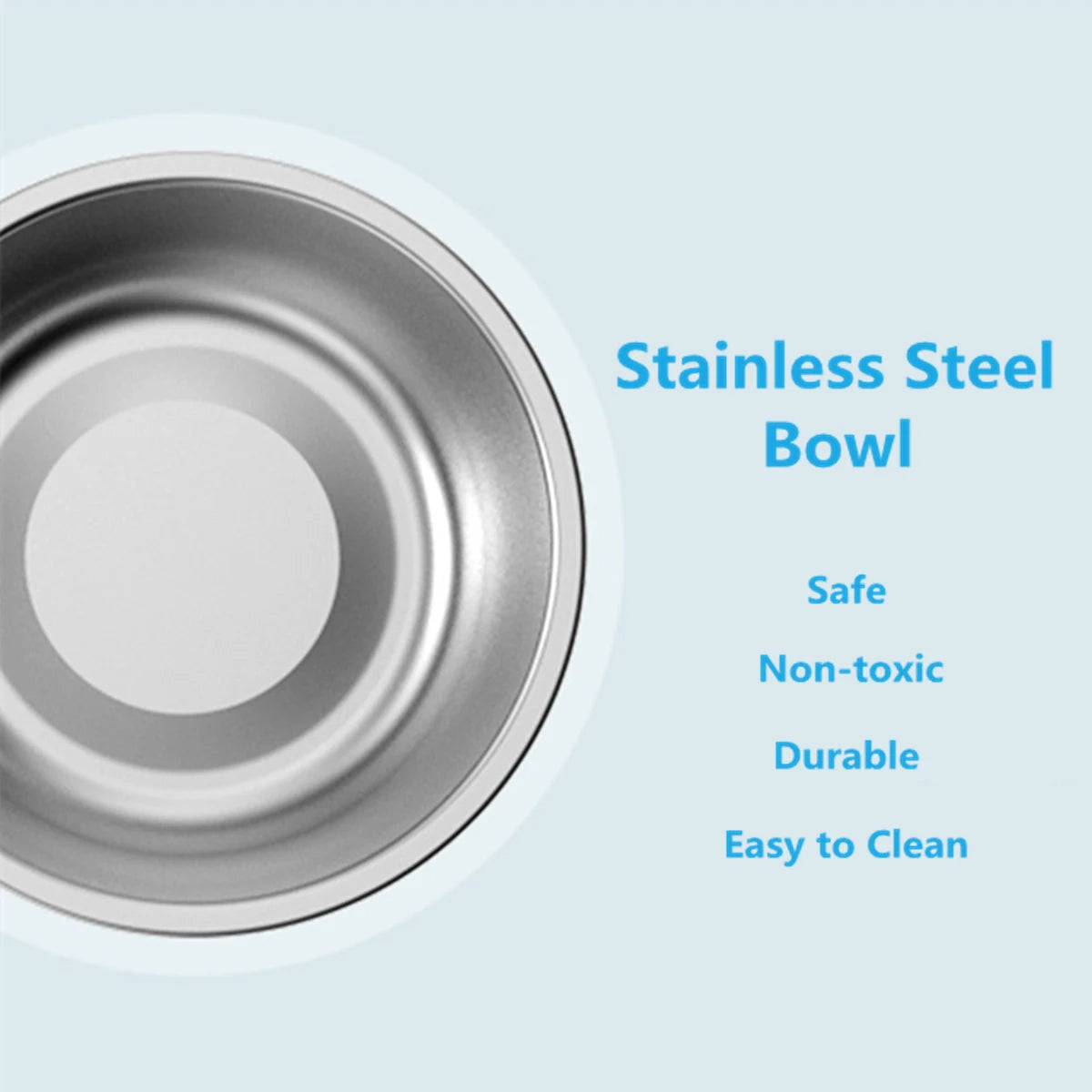 Non-Spill Stainless Steel Double Pet Bowl
