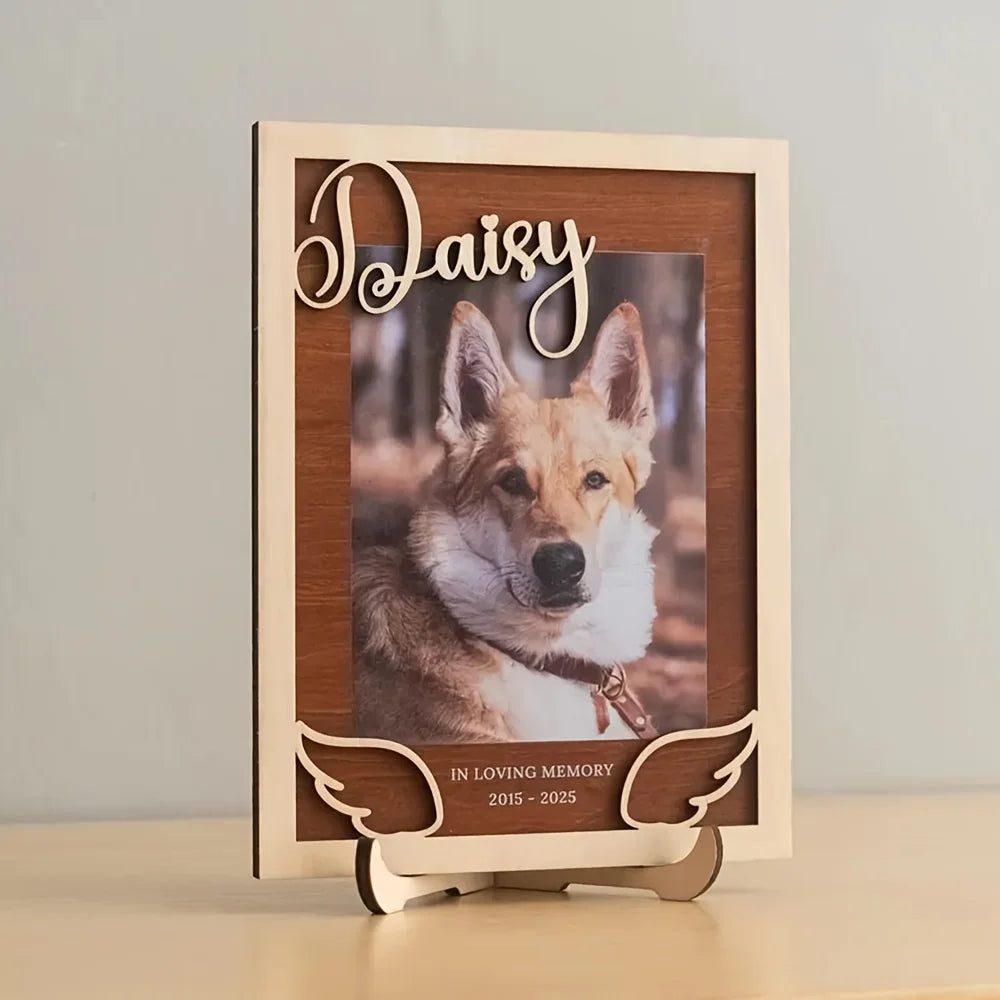 Personalized Pet Memorial Frame 🐾 Custom Dog Photo Keepsake with Name & Date